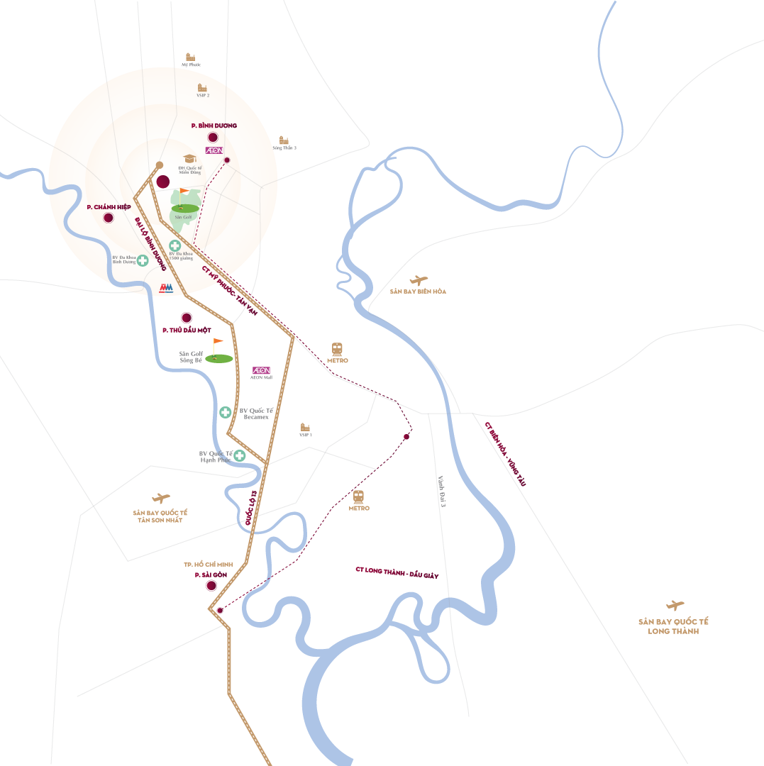 Vị trí Dự Án Căn Hộ The Harmonie