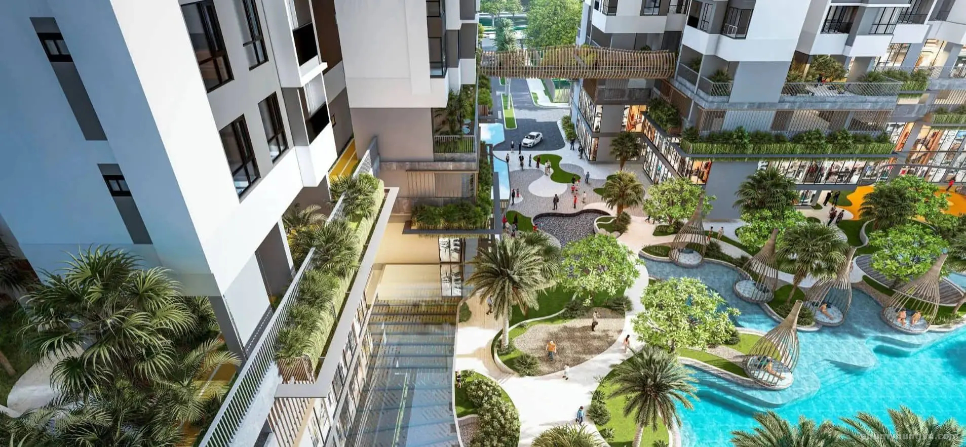 Bên trong nội khu dự án Harmonie Phú Mỹ Hưng thiết kế như Resort tại gia