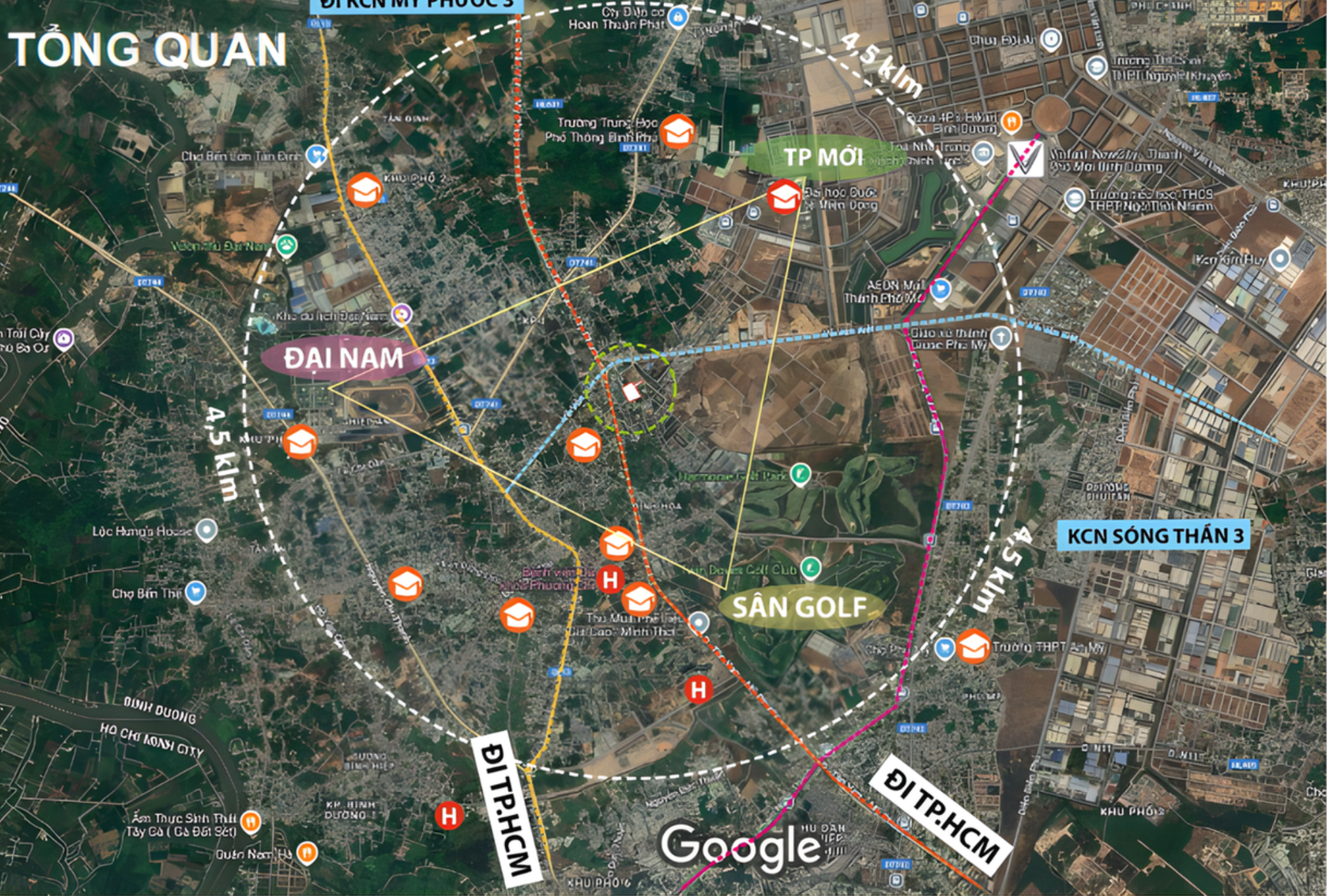 Vị trí The Harmonie Phú Mỹ Hưng Bình Dương